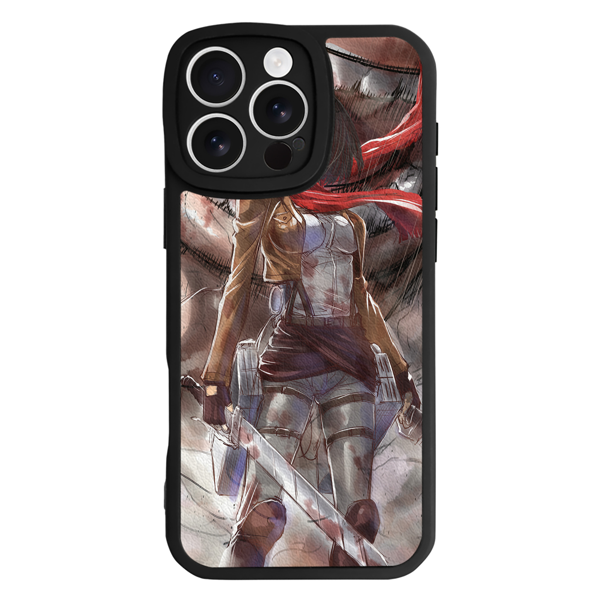 （画像用） 進撃の巨人 Attack on Titan 【iPhone 16シリーズ対応】シリコンスマホケース（レザー調） 材質：シリコン